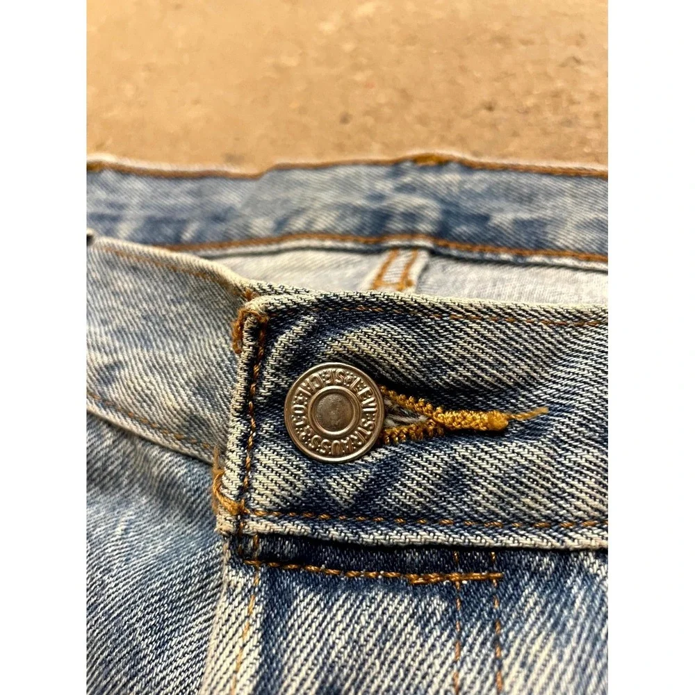 Levi's 501 Straight Jeans Men 38x32 Blue‎ Denim Stonewash Cotton Original Fit